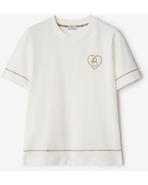 Burberry B Heart Cotton T-Shirt - White