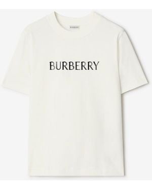 Burberry Logo Cotton T-Shirt - White
