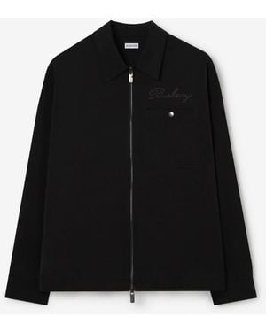 Burberry Nylon Zip Overshirt - Black