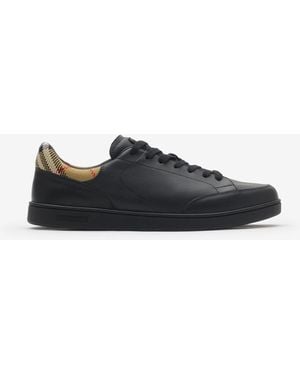 Burberry Leather Set Sneakers - Black