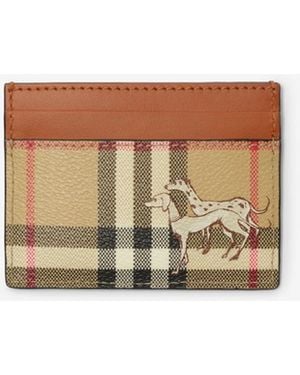 Burberry Check Mates Card Case - Natural