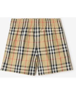 Burberry Childrens Check Swim Shorts - Natural