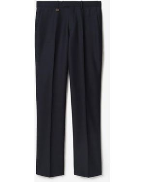 Burberry Wool Mohair Sloane Tailored Trousers - Black