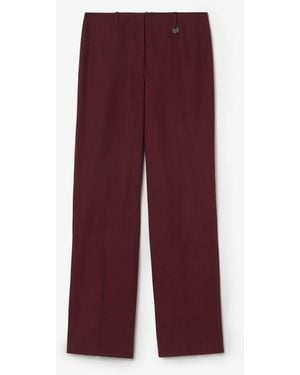 Burberry Wool Tailored Trousers - Purple