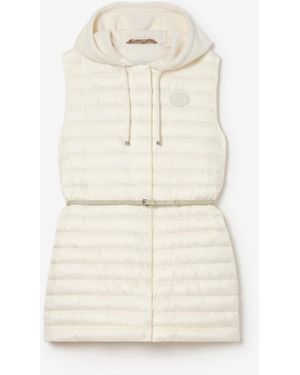 Burberry Nylon Ainsworth Hooded Gilet - Natural