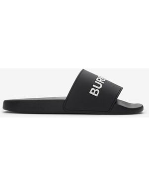 Burberry Logo Slides - Black