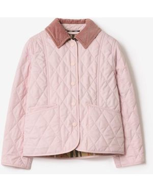 Burberry Childrens Quilted Barn Jacket - Pink
