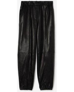 Burberry Leather Jogging Trousers - Black