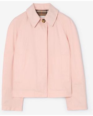 Burberry Tropical Gabardine Tickhill Trench Jacket - Pink