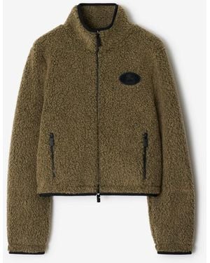 Burberry Cropped Fleece Jacket - Grün