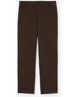 Burberry Cotton Twill Chinos - Brown