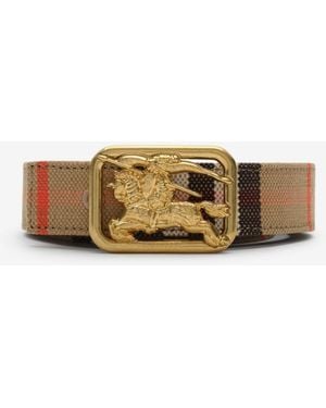 Burberry Reversible Check Rider Belt​ - Natural
