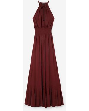 Burberry Viscose Jersey Dress - Red