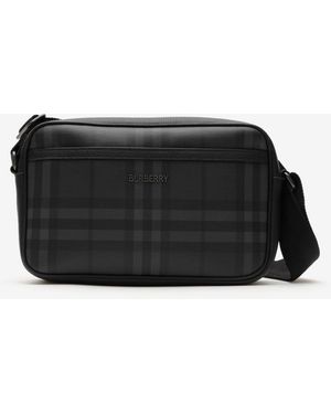 Burberry City Check Crossbody Bag - Black