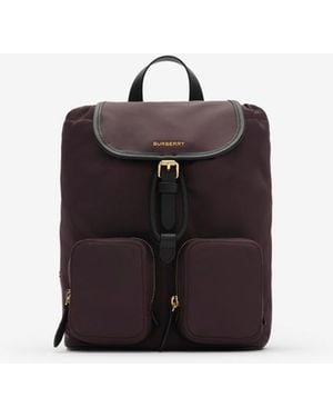 Burberry Mini Nylon Backpack - Purple