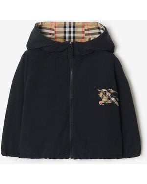 Burberry Childrens Reversible Check Hooded Jacket - Black