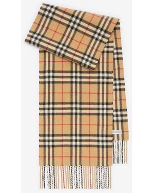 Burberry Sparkle Check Cashmere Scarf - Metallic