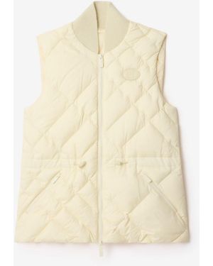 Burberry Check-Stitch Nylon Gilet - Natur
