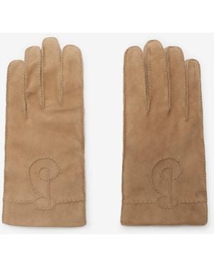 Burberry B Charm Suede Gloves - Neutre