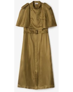 Burberry Ivory Trench Dress In Viscose in White | Lyst
