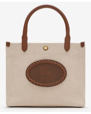 Burberry Mini Clovelly Tote - Natural
