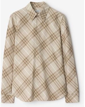 Burberry Simone Check Shirt Stone - Natural