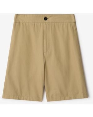 Burberry Gabardine Shorts - Natur