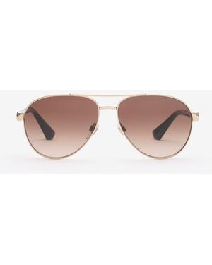 Burberry Metal Shield Aviator Sunglasses​ - Pink