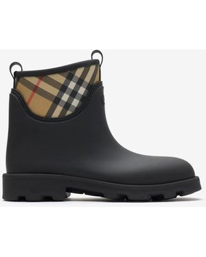 Burberry Rubber Marsh Stamp Low Boots - Black