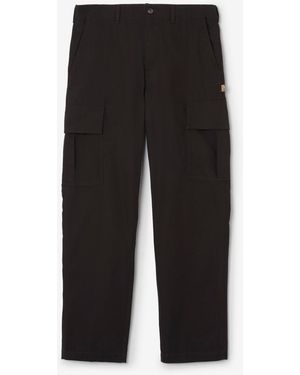 Burberry Cotton Cargo Trousers - Black