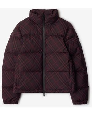 Burberry Check Ambleside Puffer Jacket - Violet