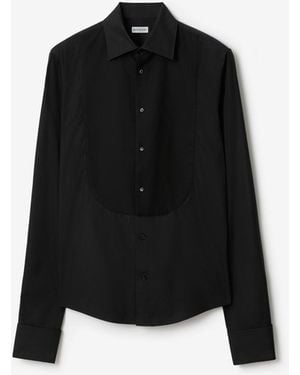 Burberry Slim Fit Cotton Tuxedo Shirt - Black