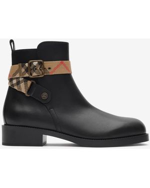 Burberry Leather Huntley Boots - Black