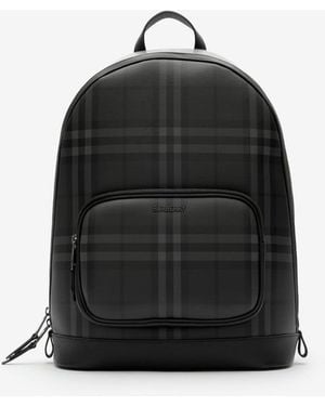 Burberry City Check Zip Backpack - Black