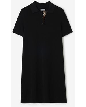 Burberry Wool Polo Shirt Dress - Black