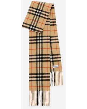 Burberry Narrow Check Cashmere Scarf - Metallic