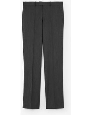 Burberry Wool Sloane Tailored Trousers - Grey