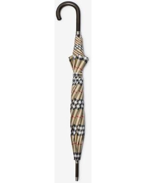Burberry Check Walking Umbrella - Metallic
