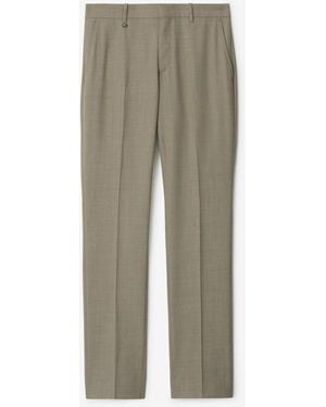 Burberry Wool Tailored Pants - Green