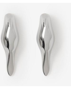 Burberry Duck Stud Earrings - White