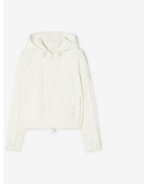 Burberry Knight Stamp Hooded Jacket - White