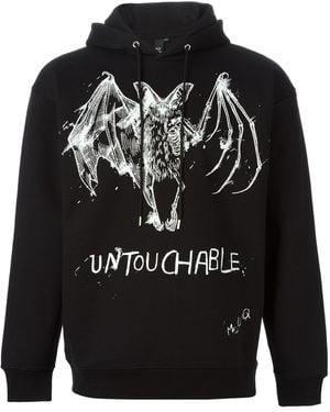 McQueen 'Untouchable' Print Hoodie - Black
