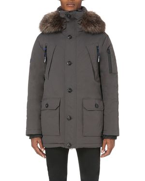 Superdry Idris Elba X Arctic Aviator Down Parka Coat - Grey