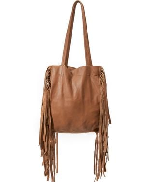 Cleobella Hendrix Small Fringe Tote - Brown
