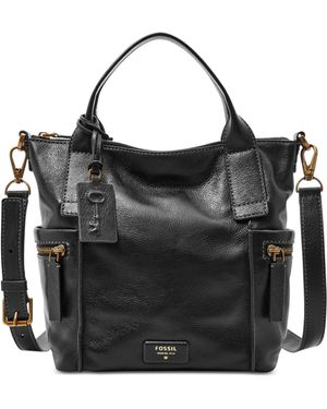 Fossil Emerson Medium Satchel - Black