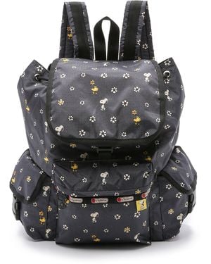 LeSportsac Peanuts X Voyager Backpack - Snoopy Daisy - Blue