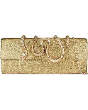 Roberto Cavalli Snake Metal Clutch Bag Bag - For Women - Metallic