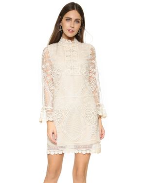 Anna Sui Hearts Embroidered Dress - Multicolour