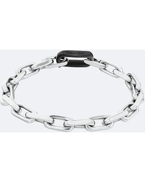 Calvin Klein Braccialetto A Maglie Scolpite - Metallizzato