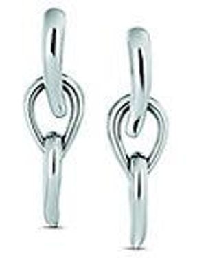 Calvin Klein Sculptured Drops Kettenglieder-Ohrringe - Blau